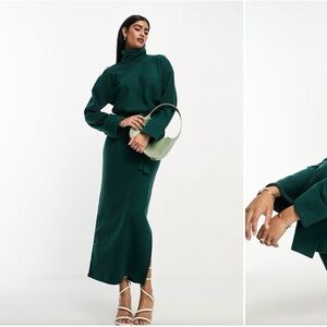 ASOS super soft turtleneck sweater maxi dress